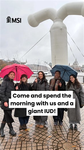 MSI Reproductive Choices on Instagram: "👀 Spend the morning with us and Freeda — a 6-metre-tall IUD! ✨ We loved hosting Freeda in London yesterday. She’s been touring Europe as a joyful symbol of the power of choice — and a bold reminder that access to contraception is at risk worldwide. 🌍 Globally, 257 million people want to use contraception but can’t access it. And millions more could lose access as a result of international aid cuts. ✊ Freeda’s message is simple: access to contraception is