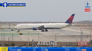 403K views · 3.5K reactions |  Drama at LAX! Just before takeoff, Delta flight 446 to Atlanta on a 767-400ER returned to the gate after a reported highly intoxicated woman caused a disturbance. Pilots told ATC she was “basically carried off” by police. The scene all played out on Airline Videos Live. #airlinevideoslive #airlinevideos #airports #aviation #livestream #airplanes | AIRLINE VIDEOS | Facebook