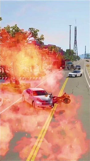 Realistic Highway Car Crashes #261