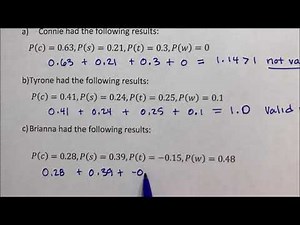 Probability - Testing Validity