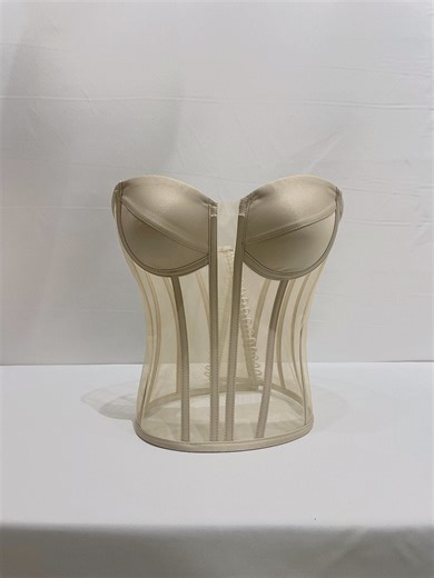 Buy Transparent Mesh Corset | Bridal Lingerie Bustier Top Online in India - Etsy