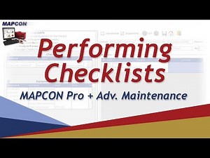 Performing Checklists -MAPCON CMMS