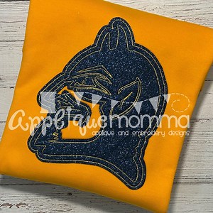 Devil Mascot Applique Design – Sparkle-ready Bean Stitch – 4x4 5x7 6x10 8x11 Hoop Sizes – Digital Download – Art, Pes, Dst, Exp, Jeff, Etc. - Etsy