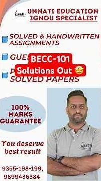 IGNOU BECC-101 Solved Assignment 2025 | 100% Exam-Oriented Answers