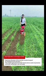 Mini Tiller Machine for Weeding and Soil Cultivation | Smart Farming Innovation 🚜🌱💡