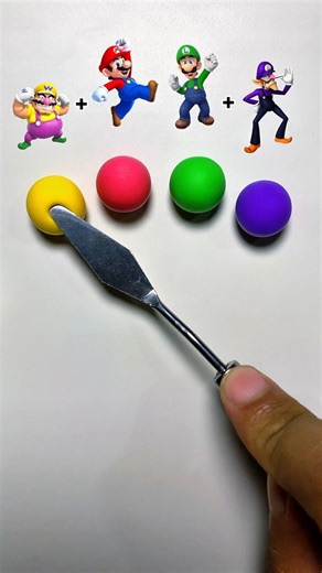 Super Mario Color Mixing (part 23) Luigi & Waluigi #supermario #nintendo #satisfying
