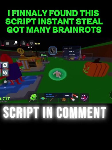 SCRIPT IN COMMENT #sab #stealabrainrot #roblox #script