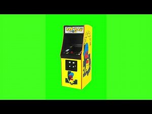 PAC MAN ARCADE CABINET GREEN SCREEN (CHROMA KEY)