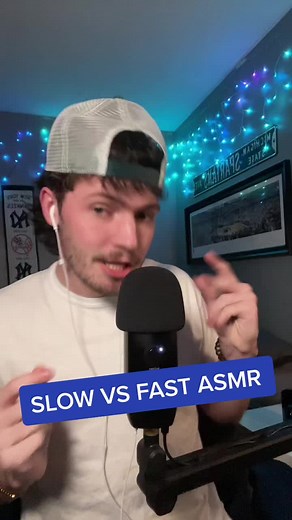 slow vs fast asmr! #asmr #relax #fyp #tingles #mouthsounds #classicasmr #whispering #tapping #visualasmr #fastandaggressiveasmr