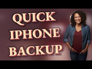 How Can I Quickly Back Up iPhone Data Before Troubleshooting?