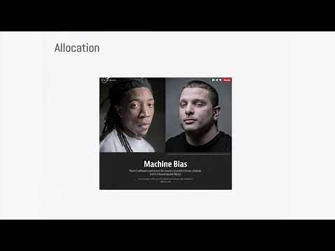 Machine Learning and Fairness Webinar