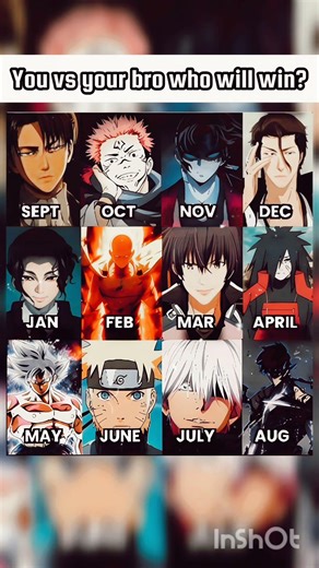 You vs Your Bro 💥 Who’s Winning This Anime Battle? 🔥