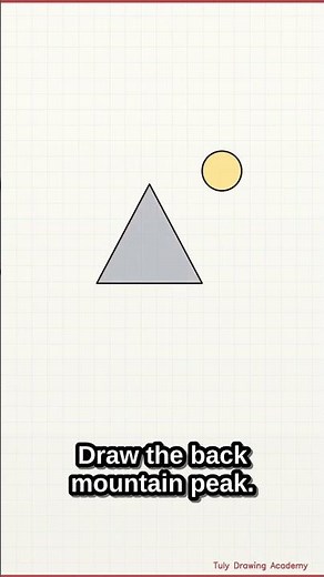 How to Draw a Mountain | Easy Step by Step | Tuly Drawing Academy #shorts