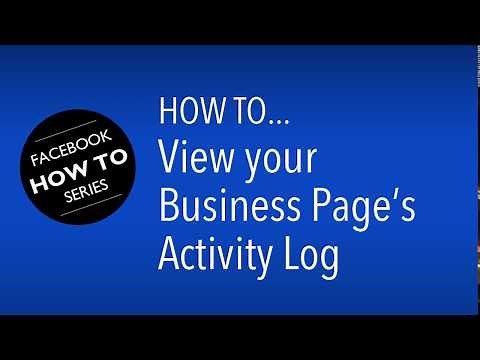 Facebook Mastery : How To View Your Business Page's Activity Log