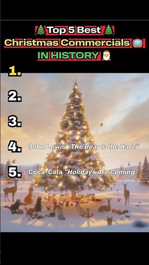 Top 5 Christmas Commercials OF ALL TIME 🔥🎄 #ChristmasCommercials #shorts #top5