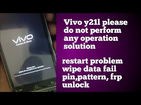 vivo y21l wipe data fail solution / pin/ pattern unlock