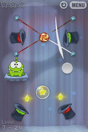 Cut the Rope 4-24 Walkthrough Magic Box