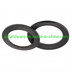 [Hot Item] Steel Black Knurled Thumb Nut Lock Washer Locking Washer with Side Holes