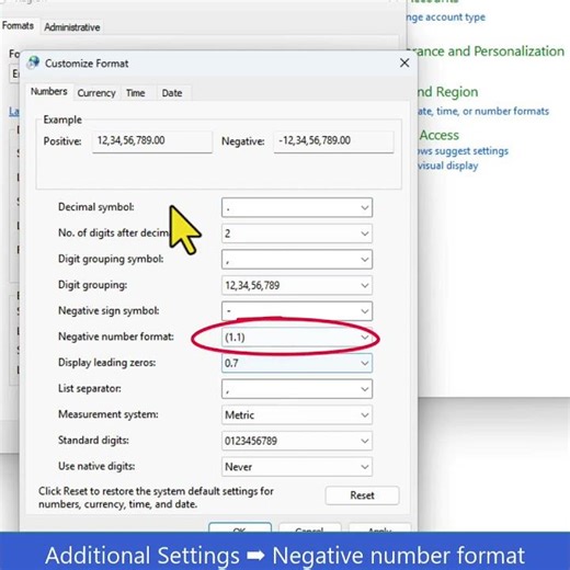 Get negative numbers in bracket in MS Excel