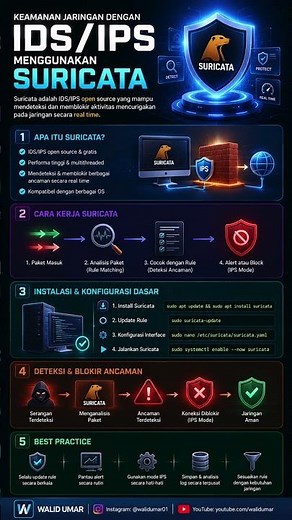 Keamanan Jaringan dengan IDS/IPS Menggunakan Suricata: Deteksi dan Blokir Ancaman Secara Real Time