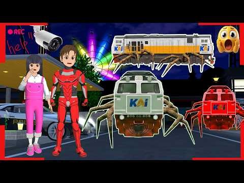 Yuta Mio Panik Cctv Rekam Anomali Kereta Api Menyerang Kota || Sakura School Simulator😱