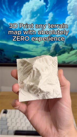 Turn any terrain into a 3D print map with no experience #3dprinting #3dprint #landscape #landmark