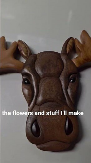 moose intarsia woodwork project #woodworking #woodscraft #wood #wooddesigner #diy #maker