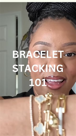 Asya Eason on Instagram: "Bracelet Stacking 101: stacking is all about what you like for YOU.💎 Mix metals, add texture, incorporate some sparkle, and play with it! #bracelet #stacking #gold #jewelry #conqueringasya #braceletstacking #shopping #fashion #amazon #nordstrom"