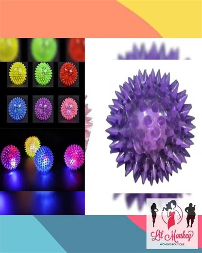 SMALL SPIKED LED LIGHT UP BALL