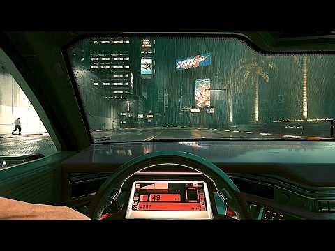 A Rainy Midnight Drive In Night City | Cyberpunk 2077 ASMR