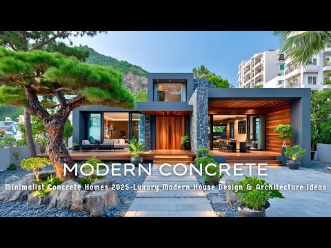 Top Modern Concrete Minimalist Houses 2025 | Stunning Architecture & Interior Design