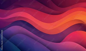 A flat vector background design with curved lines and a red to blue gradient. It uses simple shapes and smooth curves with dark colors, low saturation, high resolution, and high definition.