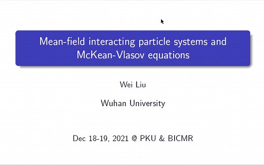 Mean-field interacting particle systems and McKean-Vlasov equations