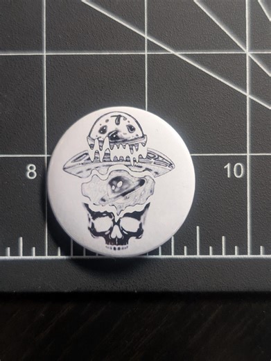 UFO Pin | Alien Button | Button Back Pin | Demon Pin | (1.25 Inch) | Alien | Abduction | Apparel| Original Artwork | Uphobia - Etsy