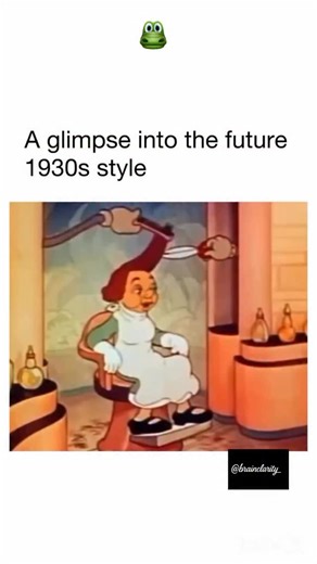 Know in Minutes on Instagram: "A clip from “All’s Fair at the Fair” (1938). A retired couple visits a futuristic World’s Fair where robots mix cocktails, style hair, and even play piano. One of Max Fleischer’s Color Classics, it captures 1930s optimism for a world made effortless by machines, bright, rounded, and just a little uncanny. Directed by Dave Fleischer and animated in the Deco dream of tomorrow. #explorepage #vintage #pen #modern #furniture #reels #vintage #vintagestyle #vintagefashion