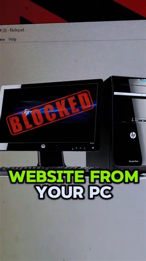 This code can block any website Secret tip⚡ #windows #keyboardshortcuts #computertips #youtubeshorts