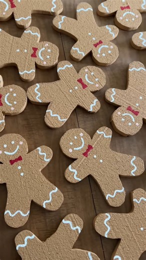 Home Decor on Instagram: "I made a whole wall of gingerbread men! This simple DIY added the most charming and cozy touch to our home this year. It’s amazing what a little bit of creativity (and some cardboard!) can do. 💫🌲 Would you try this gingerbread wall? Let me know below! 👇 #homedecor #homeclean #viral #trending #fyp #reels #christmas #holiday #christmasholiday #gingerbread #diydecor #holidaymagic"