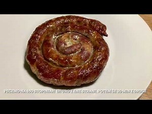 Domača klobasa.Ukrajinska kuhinja. Home made sausage. Ukrainian cuisine. Домашня ковбаса