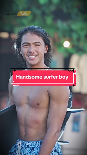 Handsome Surfer Boy in Canggu: Fun and Laughter