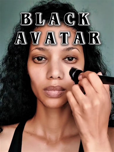 Stunning Black Avatar Makeup Transformation in the Sun