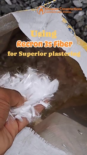 Reinventing Plastering: Harnessing the Power of Recron Fibre Improved Crack Resistance: Recron 3S fibers help distribute stress throughout the plaster, reducing the formation and propagation of cracks, especially in high-stress areas. Enhanced Durability: It increases the overall strength and toughness of the plaster, making it more resistant to impacts, abrasion, and weathering. Reduced Shrinkage: Help mitigate shrinkage during the drying process, minimizing the risk of shrinkage cracks and ens