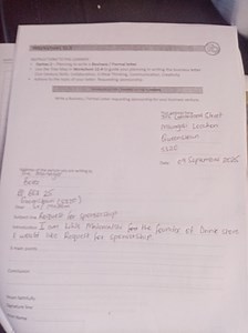 Worksheet 12.5INSTRUCTIONS TO THE LEARNER:Option 2 - Plannin... | Filo