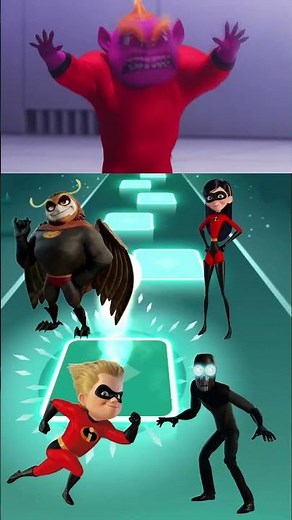 Incredibles 2 – Screech 🆚 Violet Parr 🆚 Dash Parr 🆚 Screenslaver – Tiles Hop EDM Rush