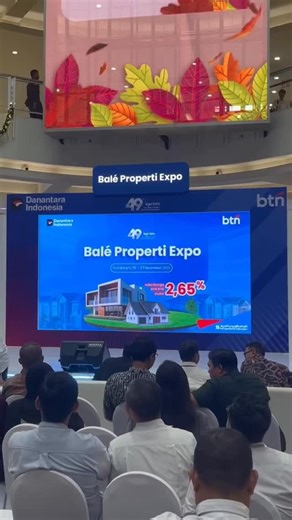 Vidin Muhammad on Instagram: "Mulai langkah punya rumah pertama dengan bunga yang lebih ringan✨ Nikmati suku bunga KPR BTN 2,65% fix 3 tahun hanya di Balé Properti Expo! Catat tempat dan tanggalnya: 📍: Royal Plaza Surabaya 🗓️: 19–23 November 2025 Periode akad kredit: 19 s.d. 23 November 2025. Yuk, jadwalkan kunjunganmu! Informasi lebih lanjut kunjungi btn.id/balepropertiexporoyal atau kunjungi booth BTN di Royal Plaza Surabaya, atau hubungi BTN Call 150286 atau 1500286 Mudahkan hidup digitalmu