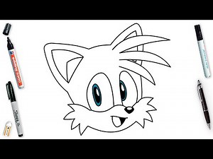 How To Draw Tails Face Easy Step By Step | Sonic The Hedgehog Miles