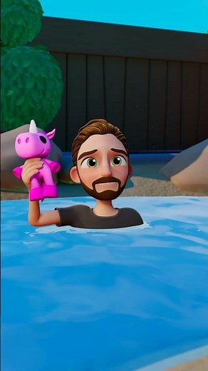 Mermaid Adley MYSTERY!! 🧜‍♀️🏝️ Dad jumps off cliff to save baby unicorn.. Spacestation Animation