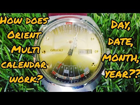 How does Orient Multi Calendar Vintage watch work? | Set day, date, month and year