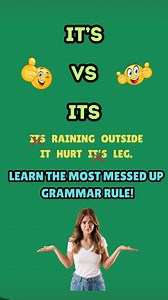 4.3K views · 36 reactions |  It's vs Its - The grammar rule we all mix up!  Let’s clear this up once and for all!   It's = It is (It’s going to rain today ️)  Its = Possessive (The cat licked its paws ) Remember: It's always has the apostrophe for a contraction, and its without the apostrophe shows ownership. ✅Simple, right?  Master this tip and watch your writing skills soar ✨✍️ #English #englishspoken #phonics | Get set go | Facebook