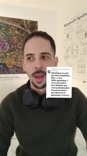 Réponse à @antho_kine tu mélange les concepts. hormis de rare cas ( mutation de novo qui apparaissent chez l'enfant parfois à l'origine de maladies génétiques) ne peut en aucun cas être à l'origine de l'autisme, jamais ! l'influence de l'environnement est quasi inexistant sur l'autisme lui même ( la structure neurobiologique) mais peut avoir une influence sur des cooccurences induisant des pathologies qui rendent le diag obligatoire très tôt et l'autonomie très faible. il n'est pas question de c