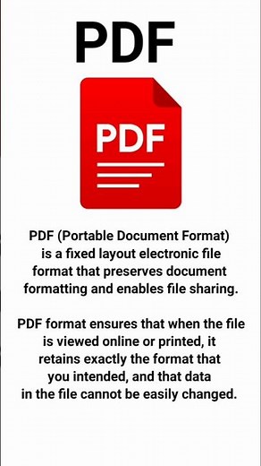 What is PDF 🤔❓ PDF full form #pdf#documentary#computer#file#ai#video#viral